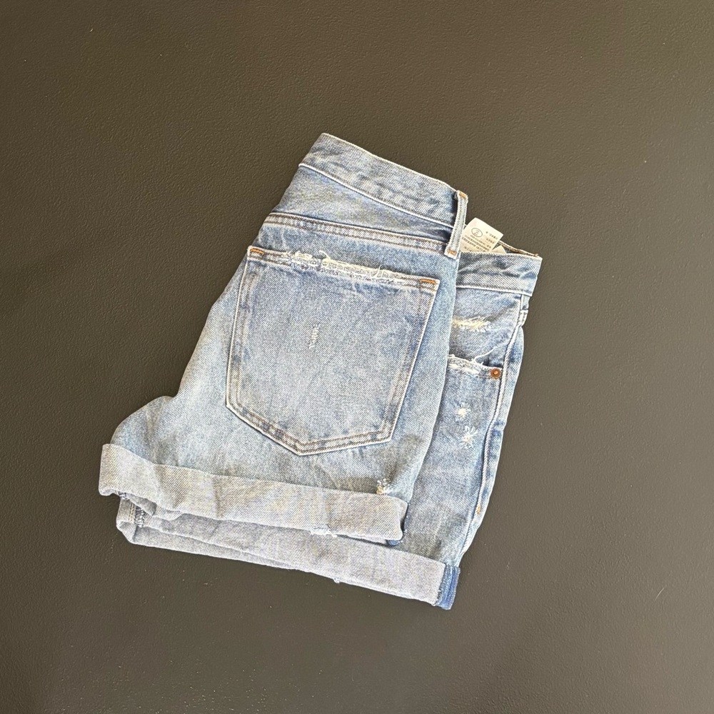 Women’s Abercrombie & Fitch The Boyfriend Short Mid Rise Denim Blue Jean Shorts - Picture 5 of 7